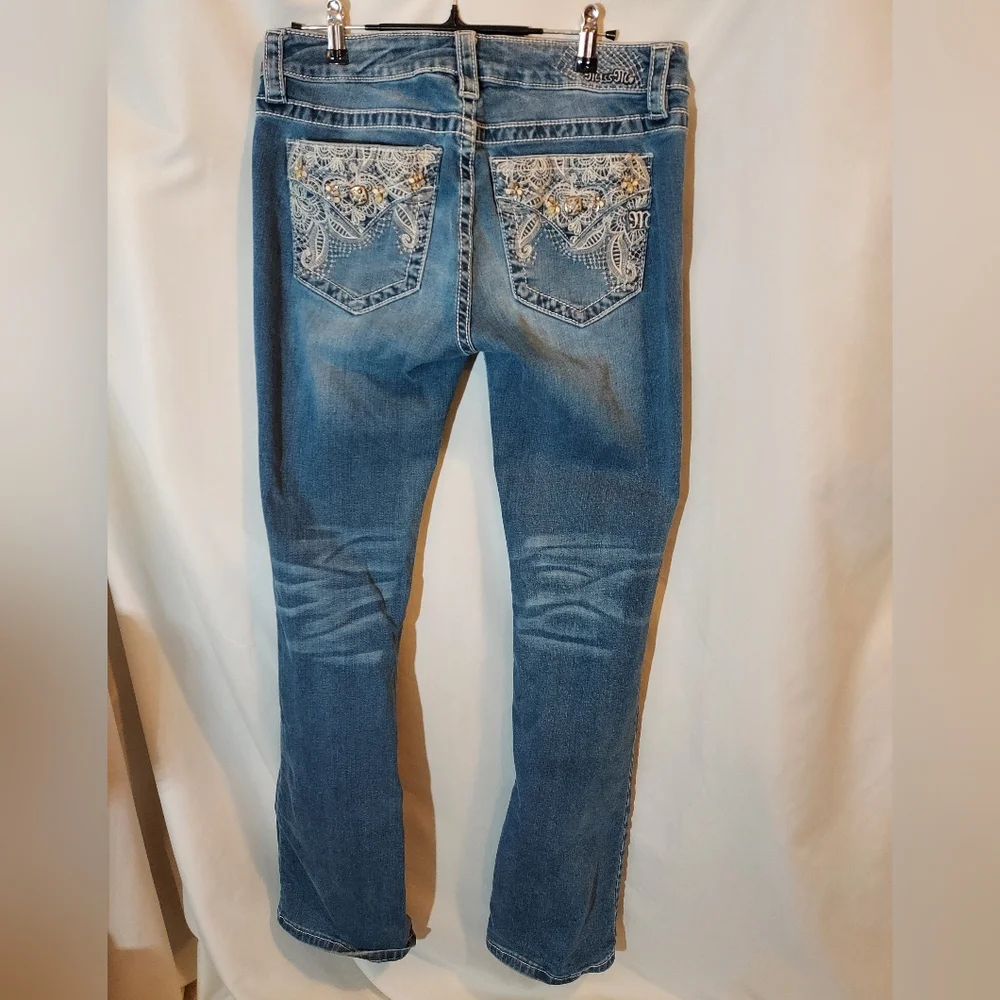 Miss Me Mid-rise Slim Boot Jeans with Intricate Embroidery And Beading - Picture 1 of 10